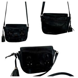 Lauren Ralph Lauren Leather Crossbody Bags for Women Black